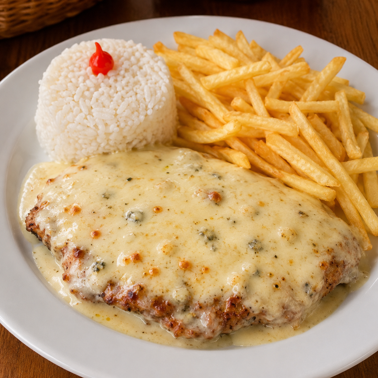 Parmegiana de Filé ao 4 Queijos - Individual